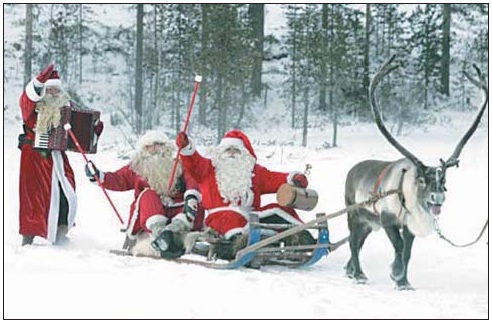 Babbo Natale e slitta